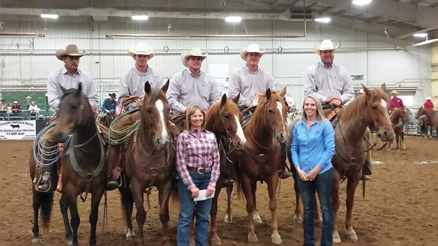 2016 Green Country Classic Ranch Rodeo Third Place Ranch Team – Barron-Highsmith Cattle & Short Ranch Cory Highsmith, Willie Barron, Chaz Brewer, Armando Rodriquez, Jake Horine