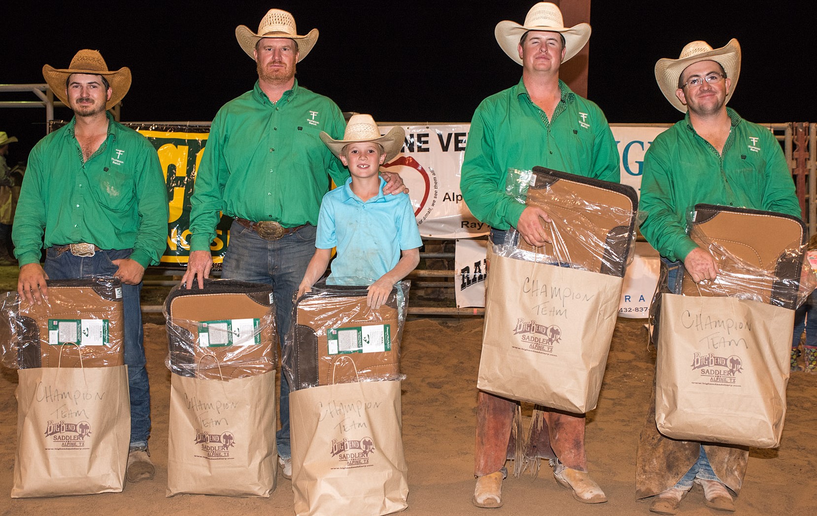 Thompson Ranch - First Place Ranch Team - 2017 Big Bend of Texas Ranch Rodeo