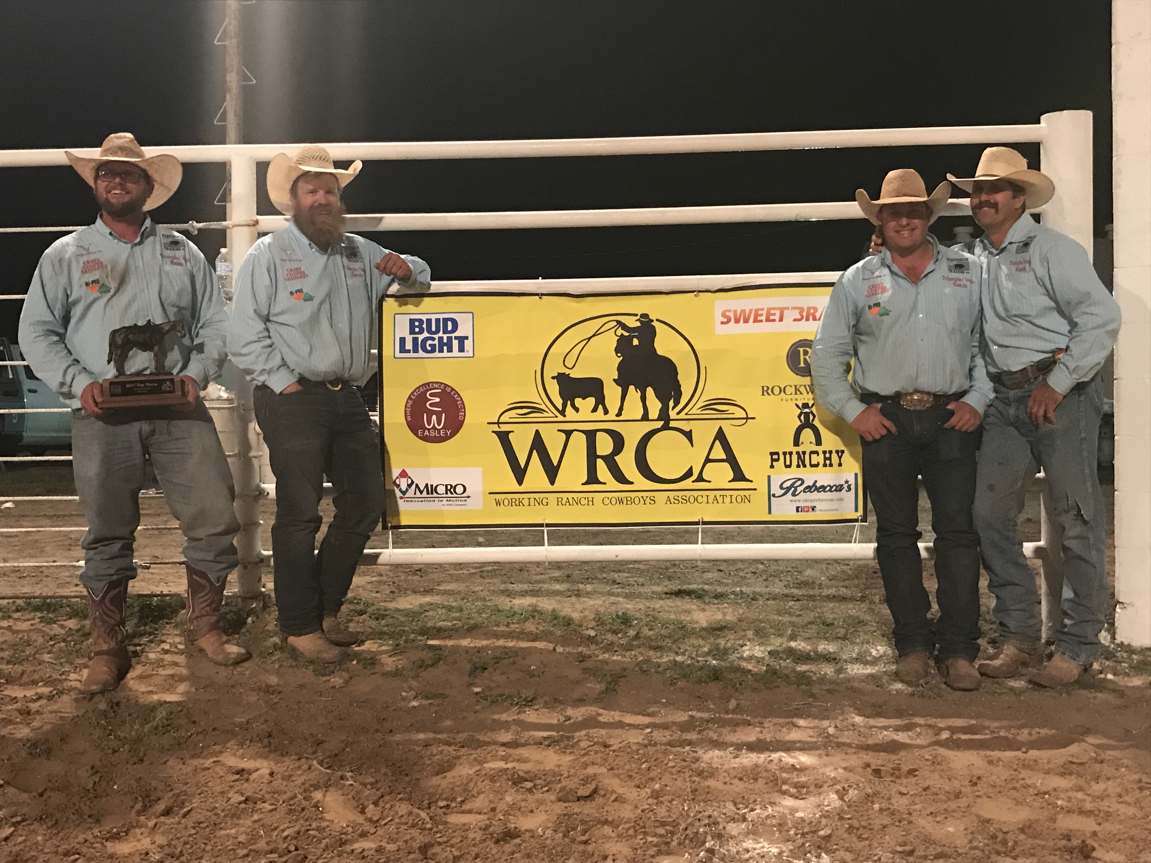 2017 Earth Ranch Rodeo Third Place Team: Veale Ranch / Triangle Ranch (Already Qualified) Paducah and Benbrook, Texas