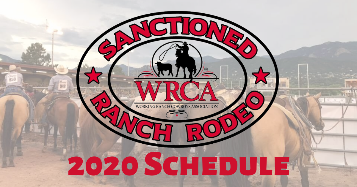 2020 WRCA Sanctioned Rodeo Schedule