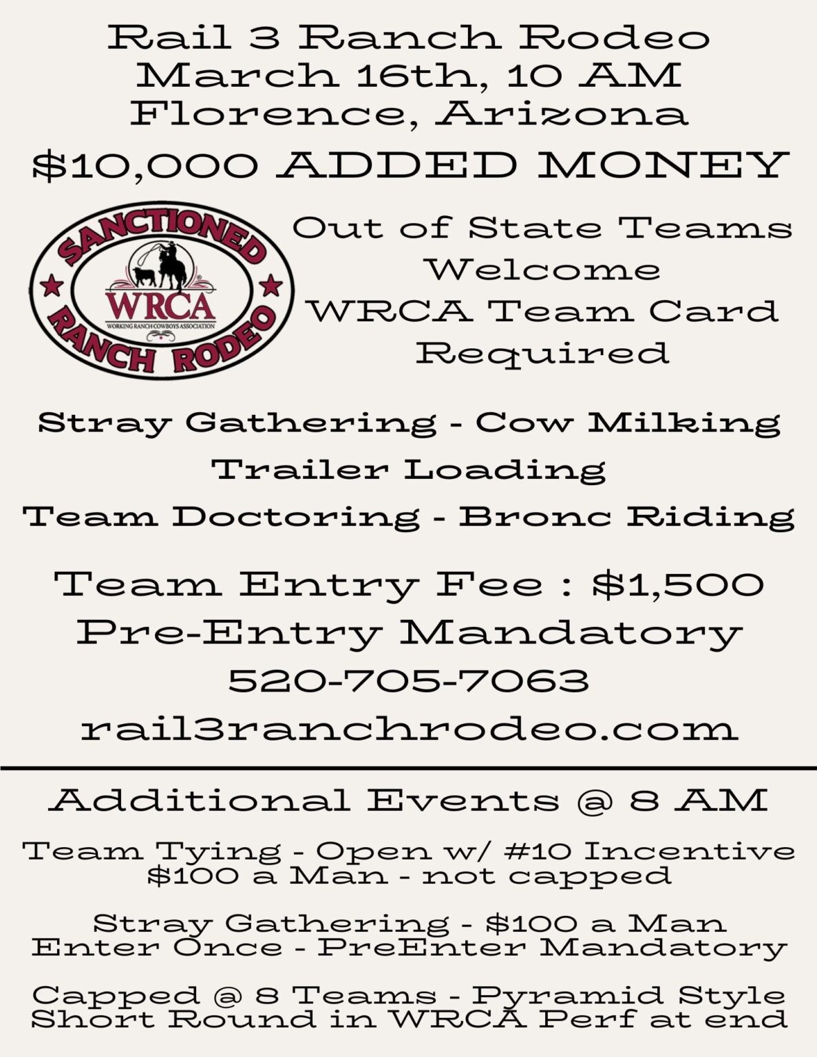 2024 WRCA Sanctioned Rodeo Schedule